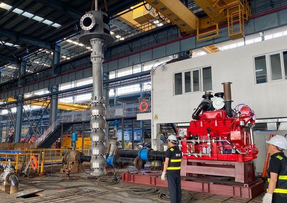 Penggerak Pompa Turbin Vertikal dengan Mesin Diesel