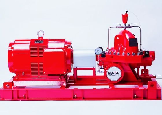 UL Terdaftar 1000 GPM Set Pompa Api Motor Listrik Dipimpin Split Case Type