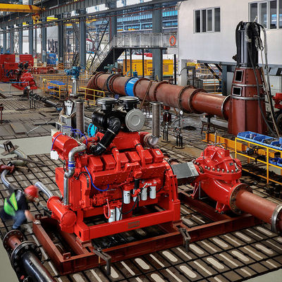 Penggunaan pemadam kebakaran dengan persetujuan UL Mesin Diesel Drive Pompa Api Dengan Split Case Pompa Api Pada 500GPM @ 115PSI