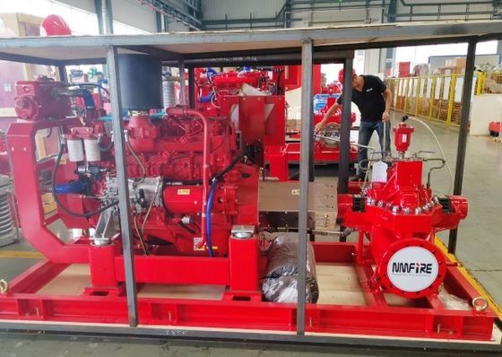 Satu Tahap Split Case Pump UL & FM Disetujui 1000gpm Aliran Nominal dengan Kepala Nominal 115m