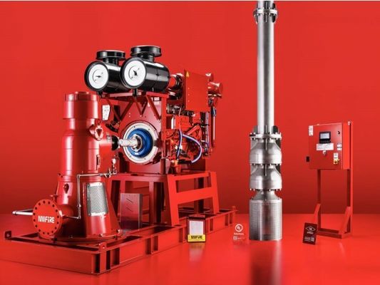 Centrifugal Motor Drive Vertical Turbine Fire Pump untuk aplikasi pemadam kebakaran