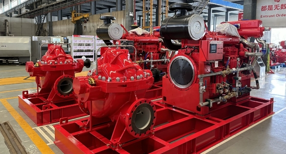 Pompa Pemadam Kebakaran Standar NFPA 20 untuk Penekanan Api Unggul 110-284PSI Head 4500GPM