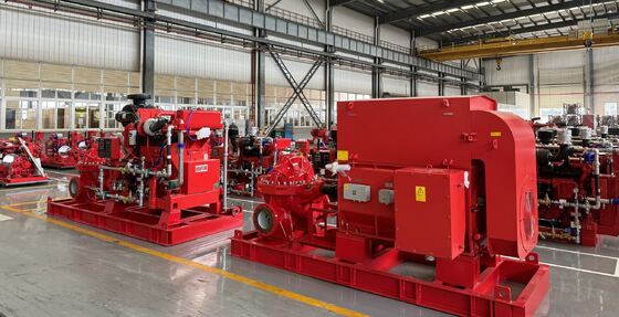 SCF200-150-640 Mesin Diesel Didorong Split Case Fire Pump 3000 GPM, UL / FM Certified