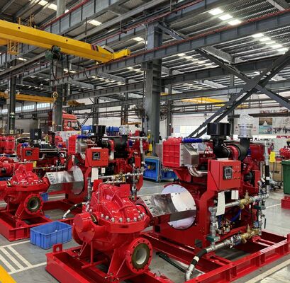 SCF200-150-480 Mesin Diesel Dipimpin Split Case Fire Pump 8 × 6 