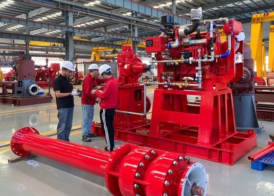UL/FM 300GPM 1480/1760RPM 2-12 Stage Vertical Turbine Fire Pump NFPA20 Sertifikasi