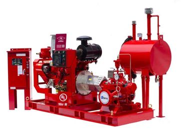 Multi-stage 1000GPM @ 130PSI Mesin Diesel Drive Pompa Api Dengan Casing Split Horisontal Pompa Api