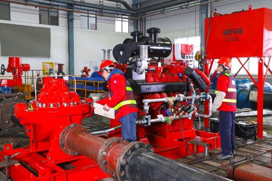 2000GPM Mesin Diesel Didorong Centrifugal Split Case Fire Pump Pompa split case horisontal